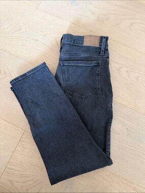 Madewell Straight-Leg Jeans in Washed Black